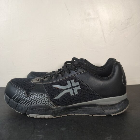 Kuru Shoes Mens Size 9 Wide Black Gray Lace Up Quantum 2 Walking - Picture 11 of 14